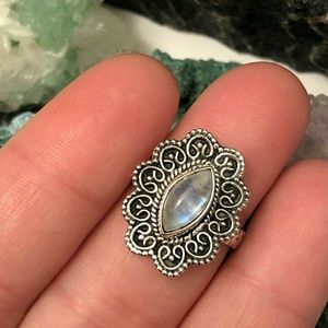 Moonstone Ring Size 6.75 Sterling Silver 925 *NEW*